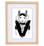 A4 illustratie Zeeuws meisje Axel in lijst