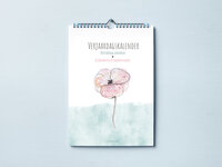 Verjaardagskalender Aquarel Bloemen &ndash; A4 kalender met maandelijkse bloemen