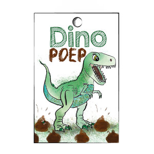 Dinopoep cadeaulabel