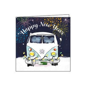 Nieuwjaarskaart met Vintage Busje | Happy New Year