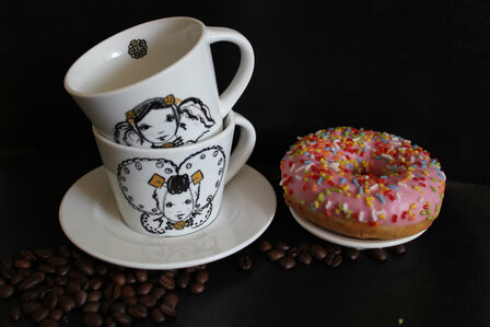 Koffiekop en schotel Zeeuws meisje