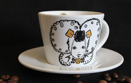 Koffiekop en schotel Lisa