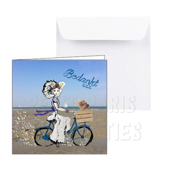 Zeeuwse wenskaart fiets met hond