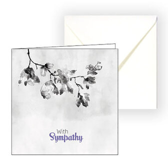 Sympathy card flower in bloom
