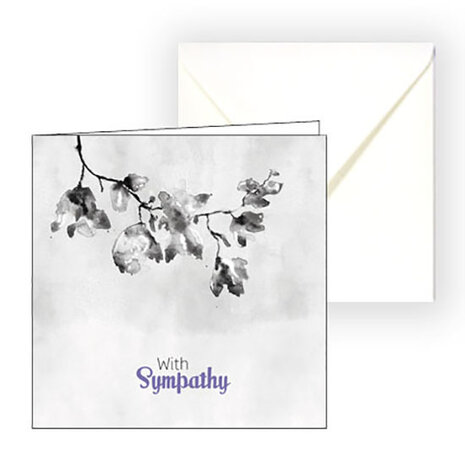 Sympathy card flower in bloom