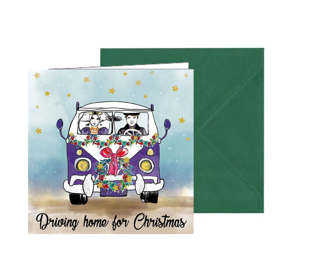 Zeeuwse kerstkaart &ndash; Zeeuws meisje | Vintage busje (5st)