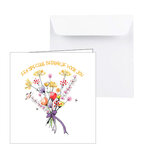 Bedankkaart bos bloemen