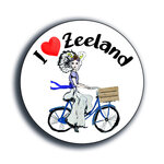 Reflector sticker I love Zeeland