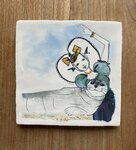 tegel Zeeuws meisje met zeehond