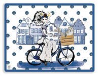 Placemat Zeeuws meisje Delfts Blauw