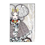 60 032 10 x cadeaulabel Zeeuwse meisje in de sneeuw