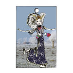 60 034 10 x cadeaulabel Zeeuwse meisje in de sneeuw handschoenen