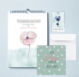 Cadeau pakket bloemenkalender
