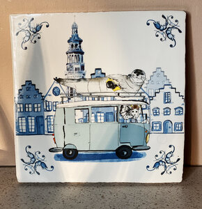 Unieke 13x13 cm Tegel – Zeeuws Meisje, Middelburg & De Lange Jan