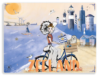 Placemat Zeeuws meisje strand