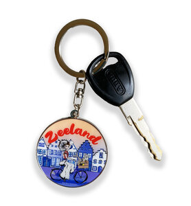 Sleutelhanger Zeeuwse meisje fiets