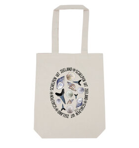 Zeeuwse totebag schelpen uit Zeeland